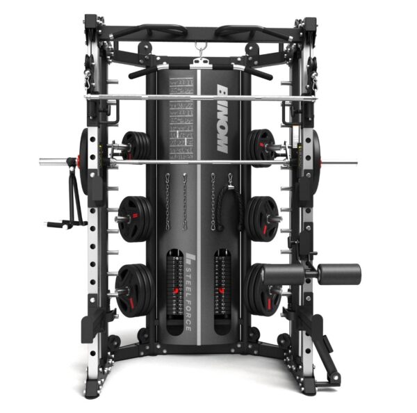 B14 Multigym, Doppel-Seilzug (90,5 kg) Power Rack
